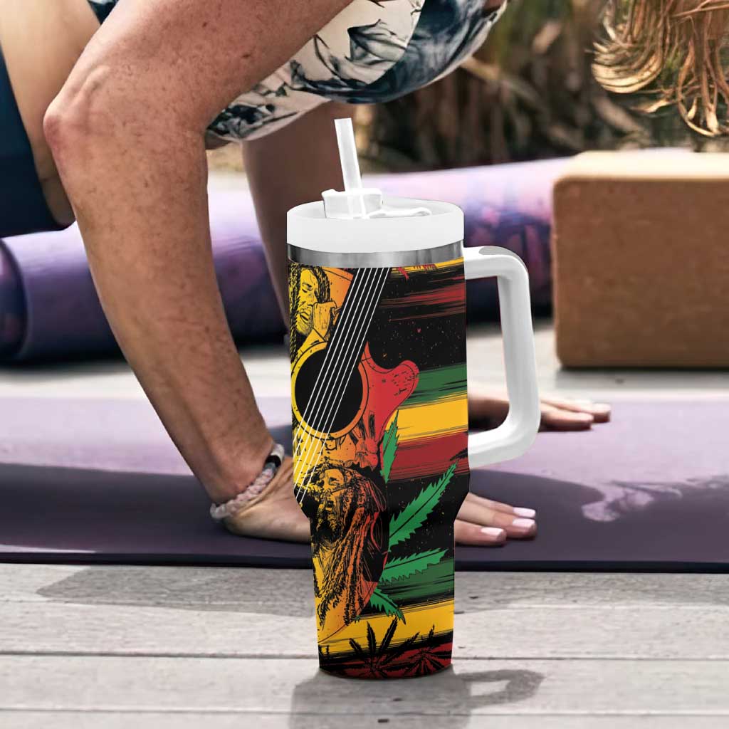 Personalised Reggae Soul Tumbler With Handle Sketch Style - Wonder Print Shop