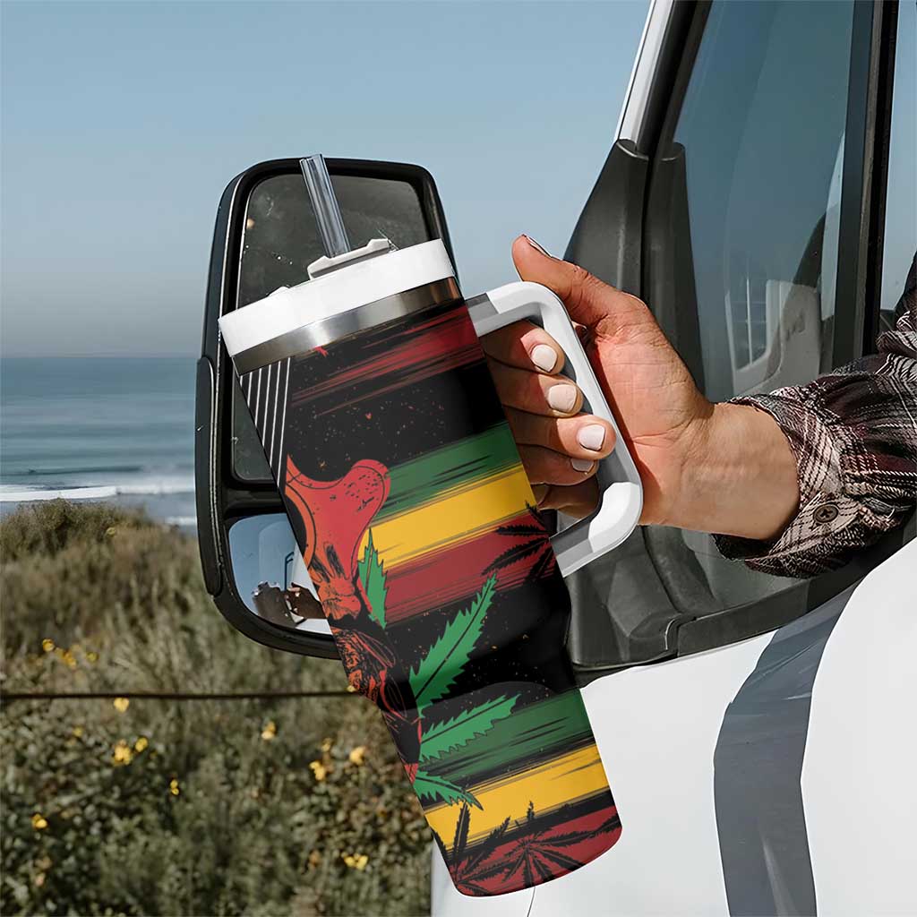 Personalised Reggae Soul Tumbler With Handle Sketch Style - Wonder Print Shop