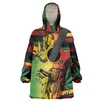 Personalised Reggae Soul Wearable Blanket Hoodie Sketch Style - Wonder Print Shop