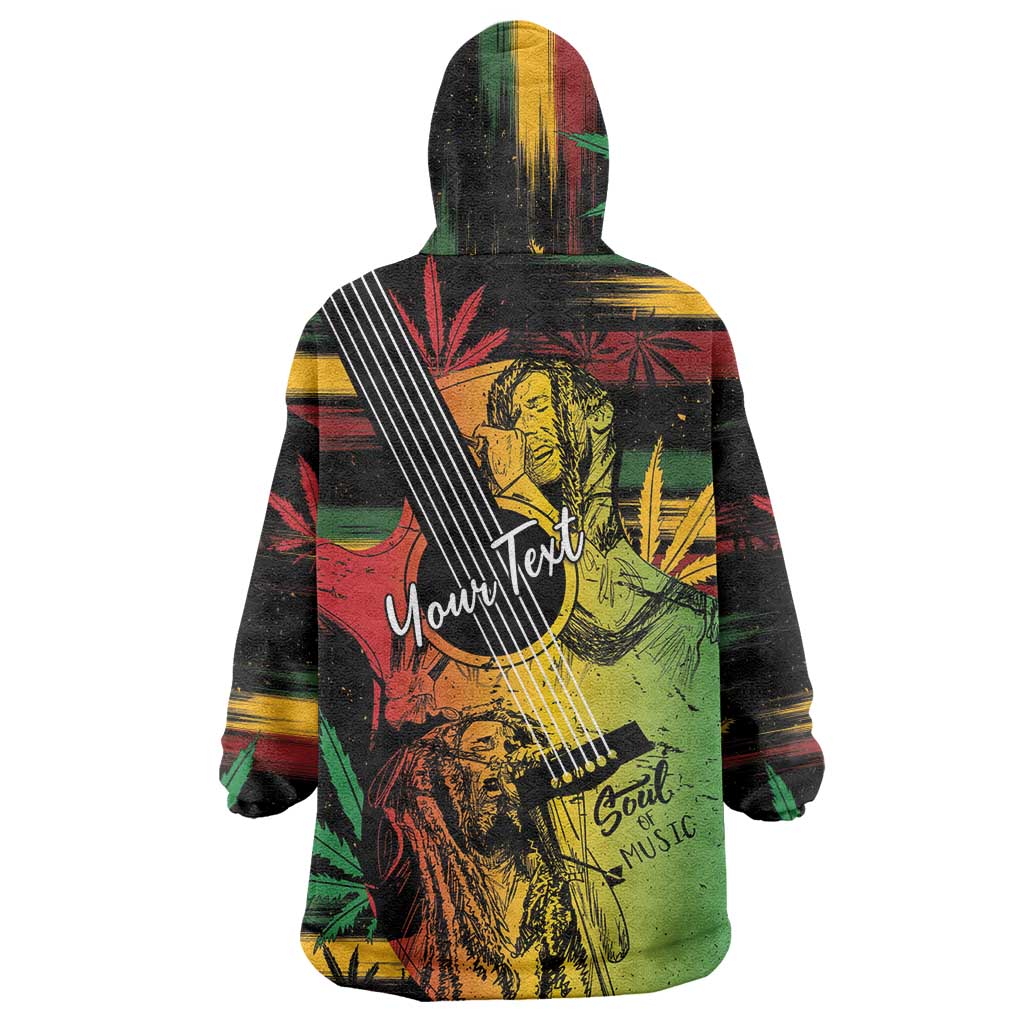 Personalised Reggae Soul Wearable Blanket Hoodie Sketch Style - Wonder Print Shop