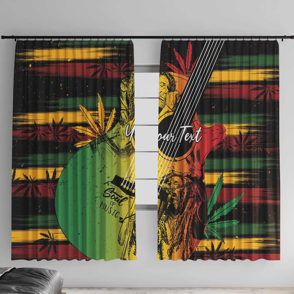 Personalised Reggae Soul Window Curtain Sketch Style - Wonder Print Shop