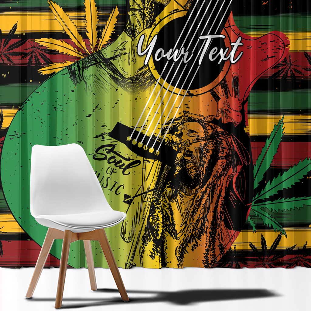 Personalised Reggae Soul Window Curtain Sketch Style - Wonder Print Shop