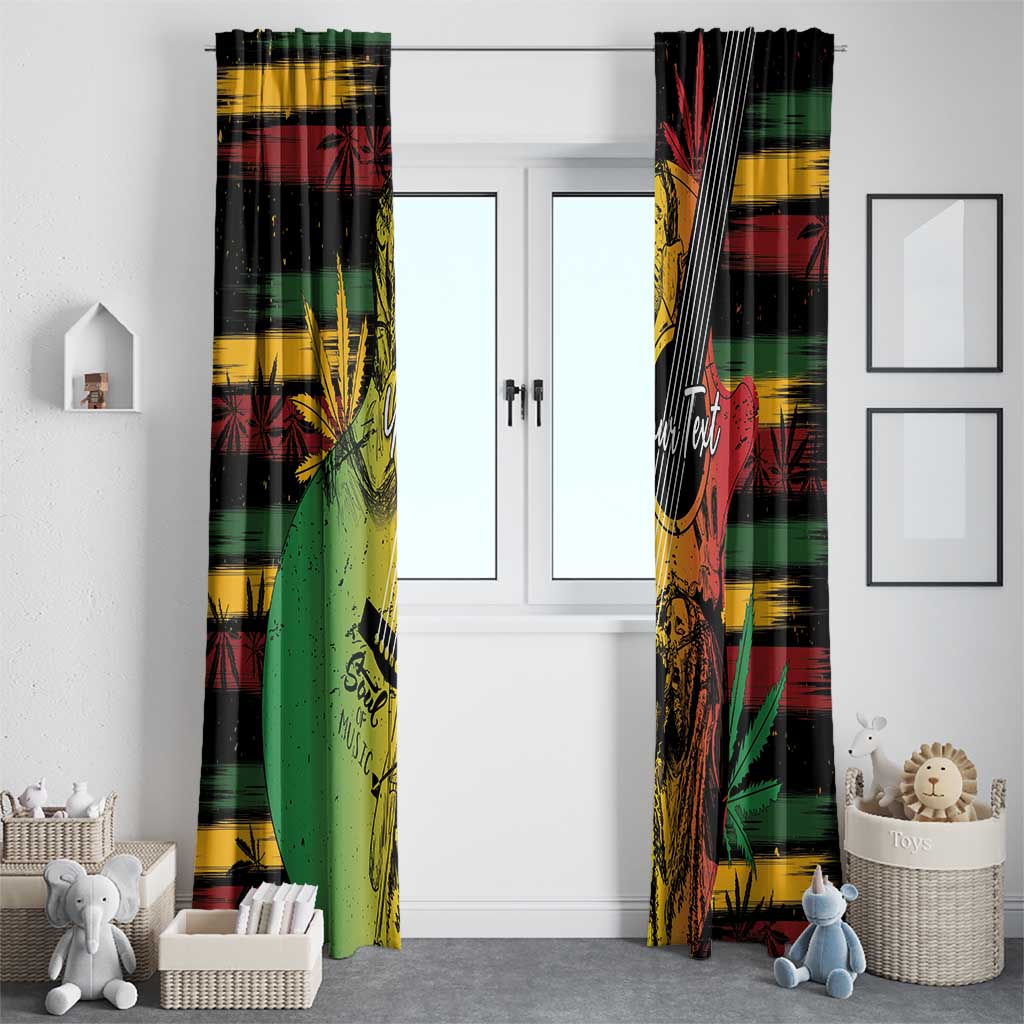 Personalised Reggae Soul Window Curtain Sketch Style - Wonder Print Shop