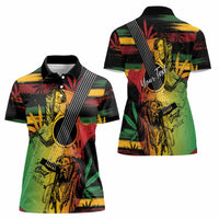 Personalised Reggae Soul Women Polo Shirt Sketch Style - Wonder Print Shop