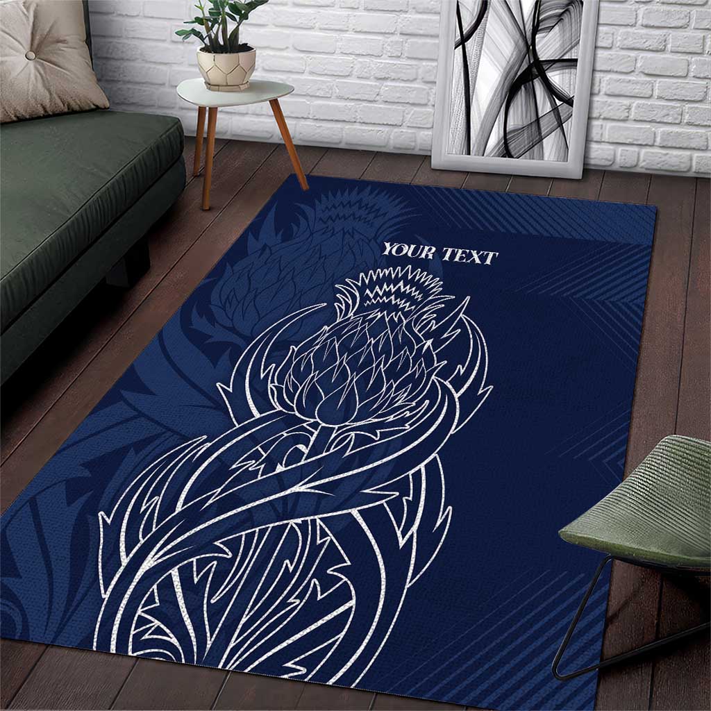 Scotland Rugby Personalized Area Rug Thistle Royal Style