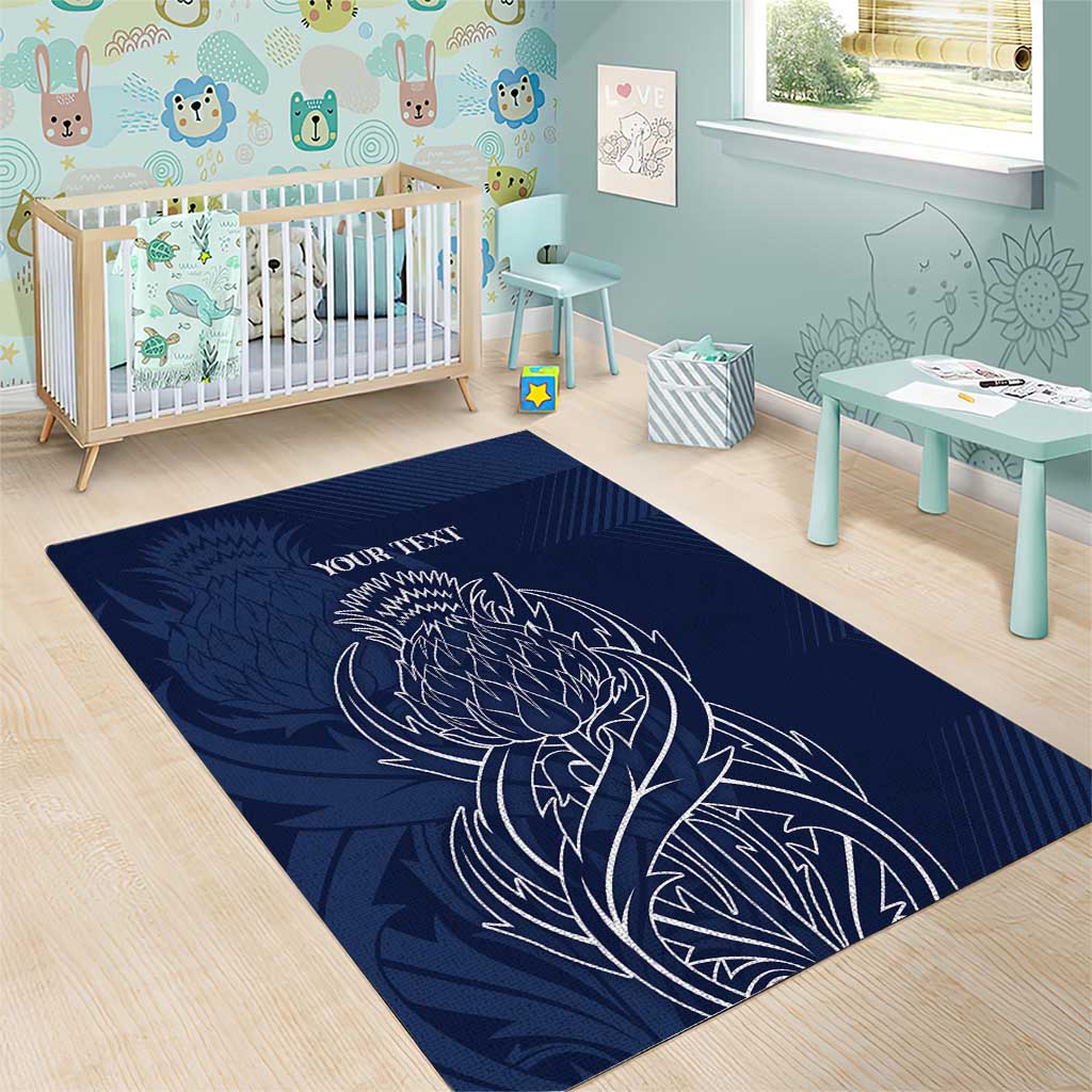 Scotland Rugby Personalized Area Rug Thistle Royal Style