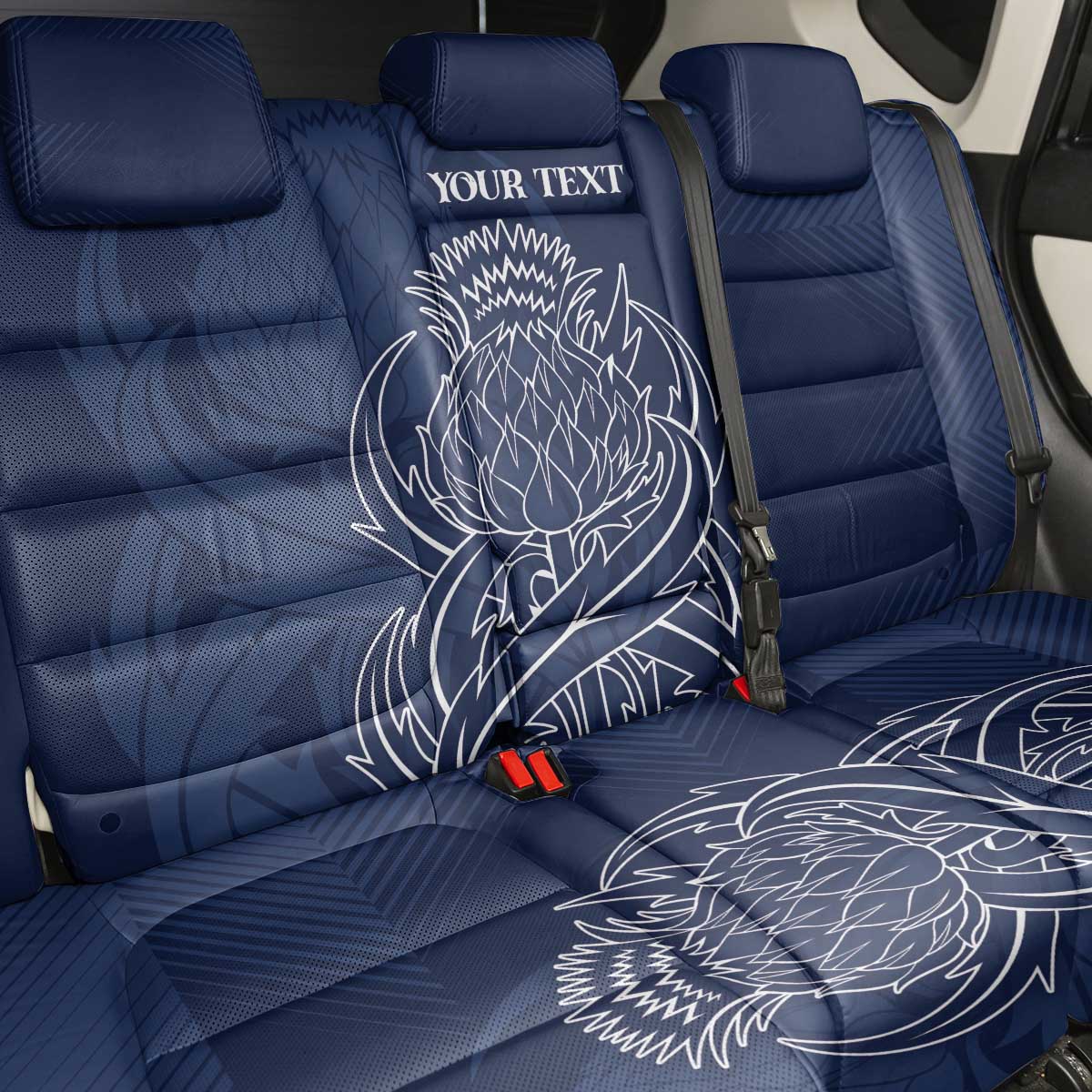Scotland Rugby Personalized Back Car Seat Cover Thistle Royal Style