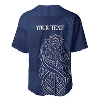 Scotland Rugby Personalized Baseball Jersey Thistle Royal Style
