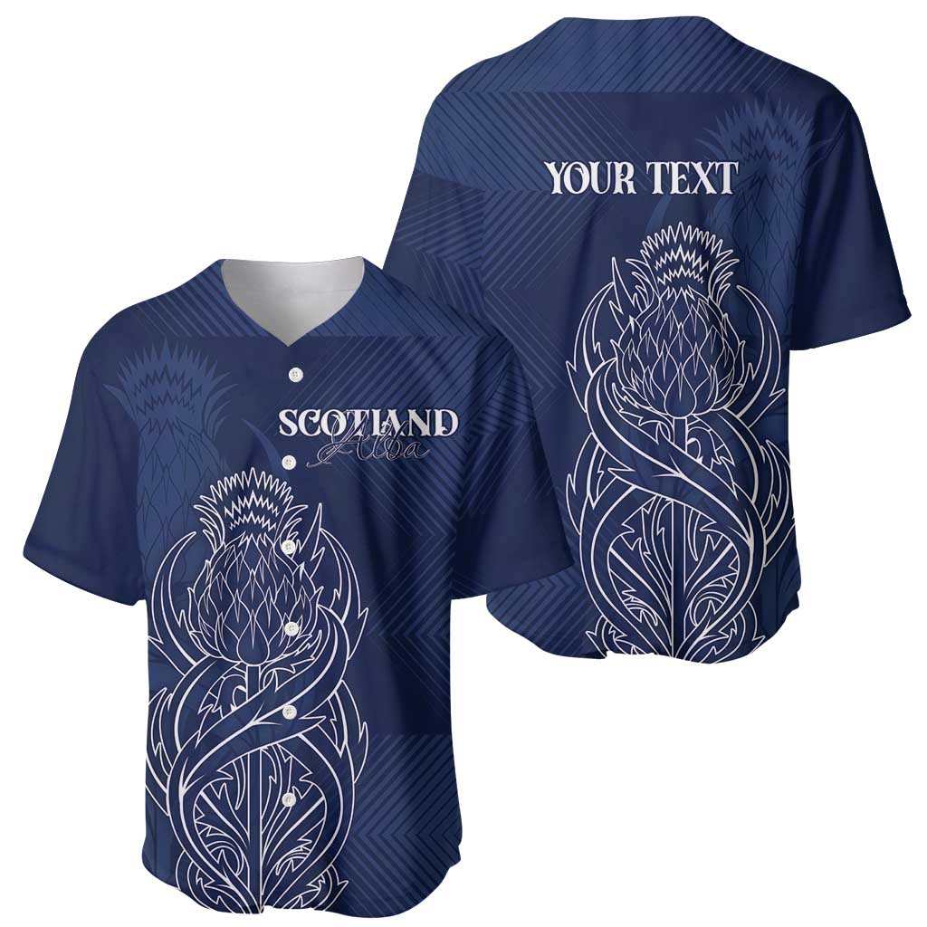 Scotland Rugby Personalized Baseball Jersey Thistle Royal Style