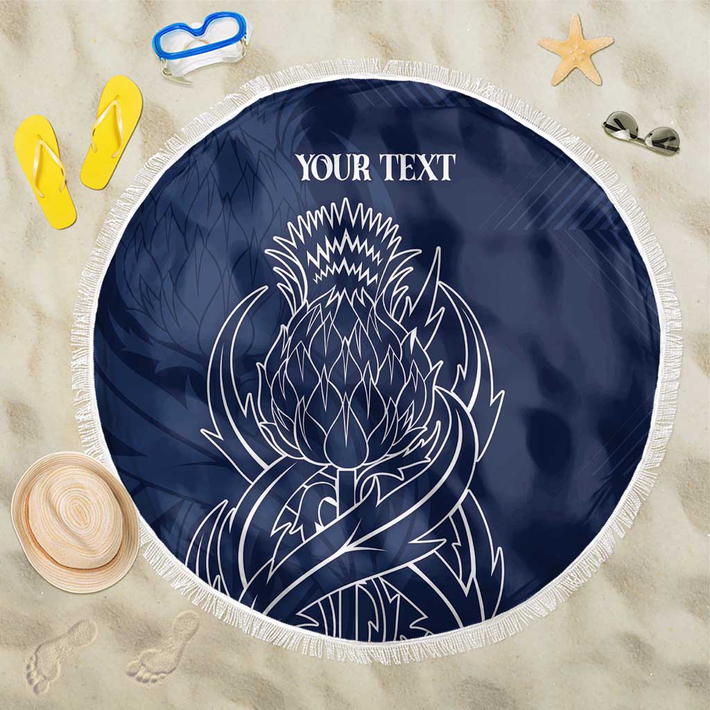 Scotland Rugby Personalized Beach Blanket Thistle Royal Style