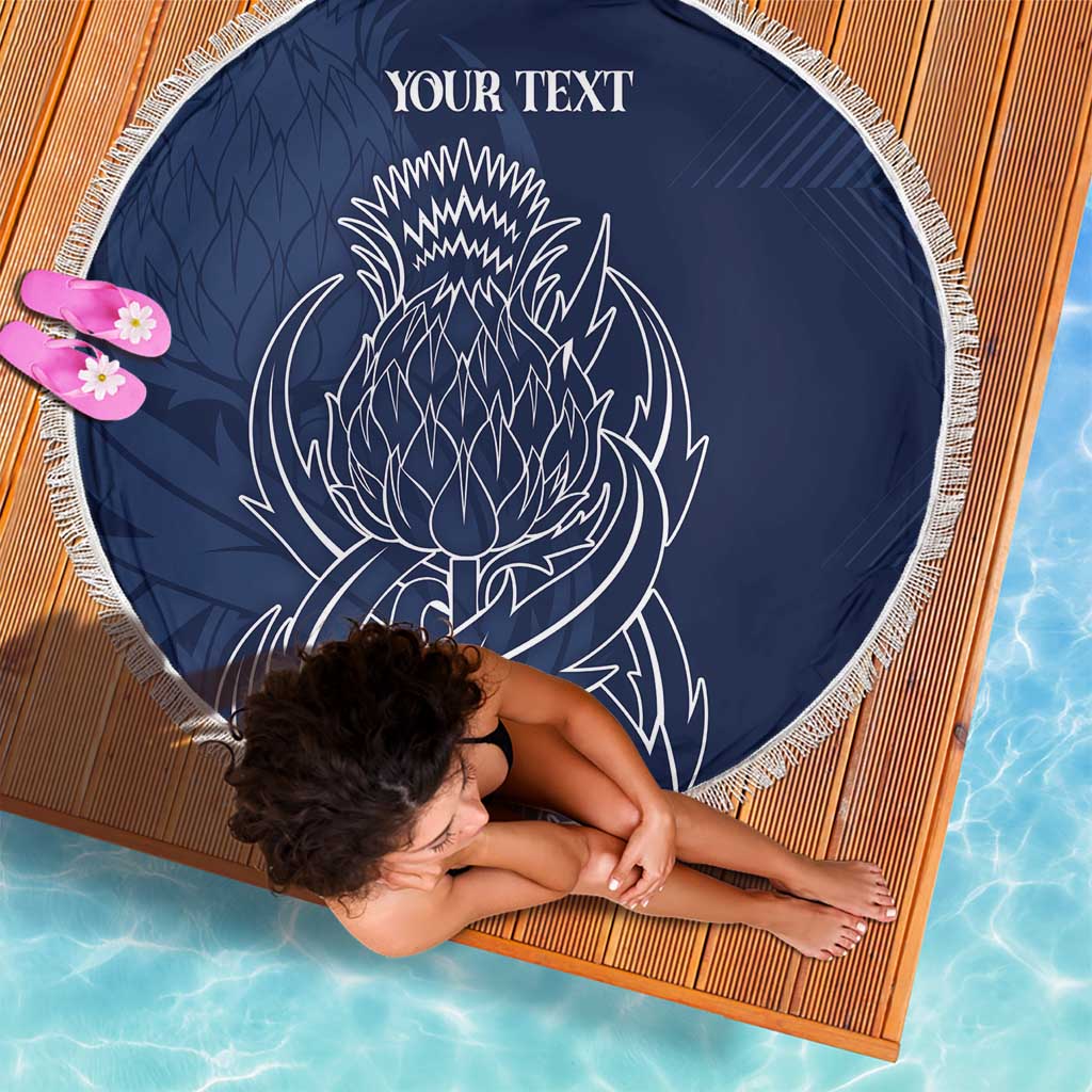 Scotland Rugby Personalized Beach Blanket Thistle Royal Style