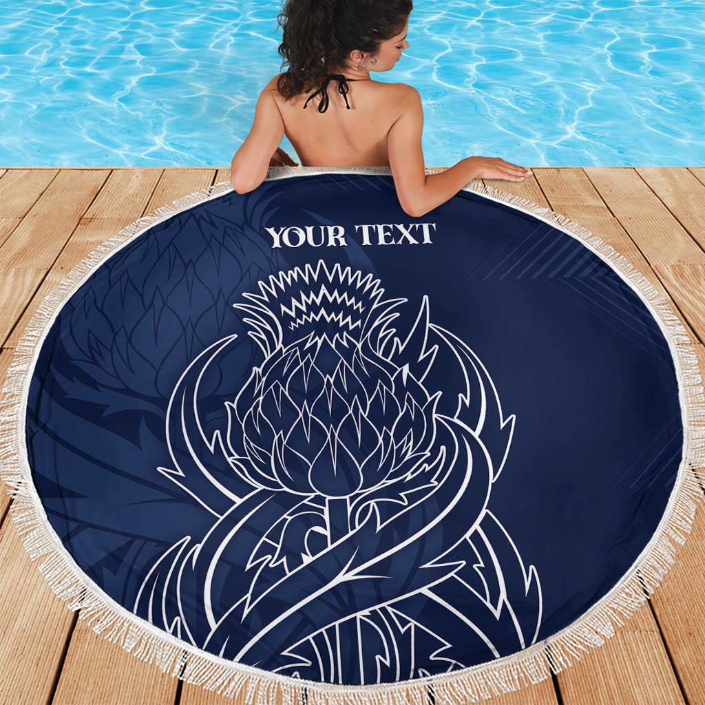 Scotland Rugby Personalized Beach Blanket Thistle Royal Style