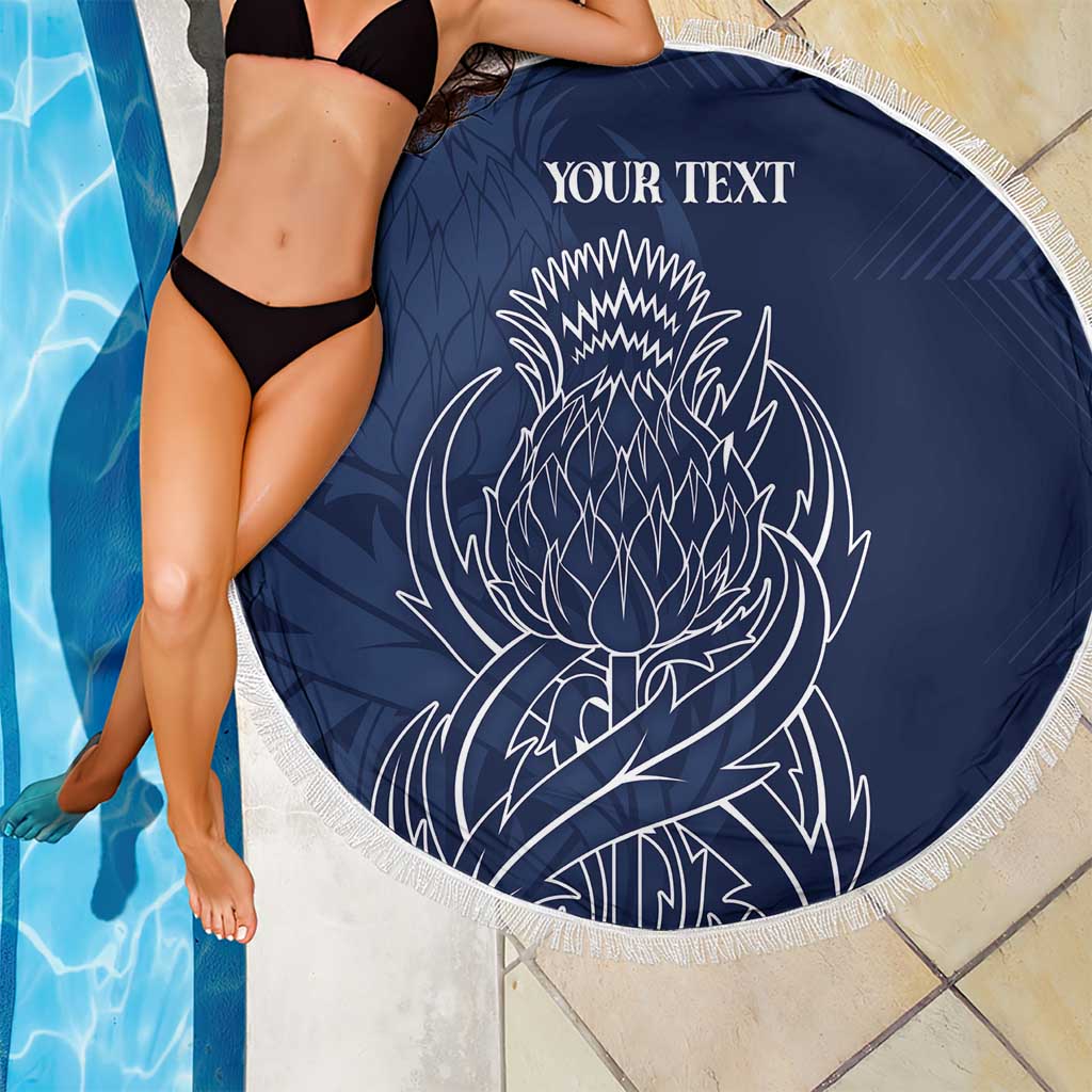 Scotland Rugby Personalized Beach Blanket Thistle Royal Style