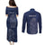 Scotland Rugby Personalized Couples Matching Puletasi and Long Sleeve Button Shirt Thistle Royal Style