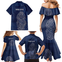 Scotland Rugby Personalized Family Matching Mermaid Dress and Hawaiian Shirt Thistle Royal Style