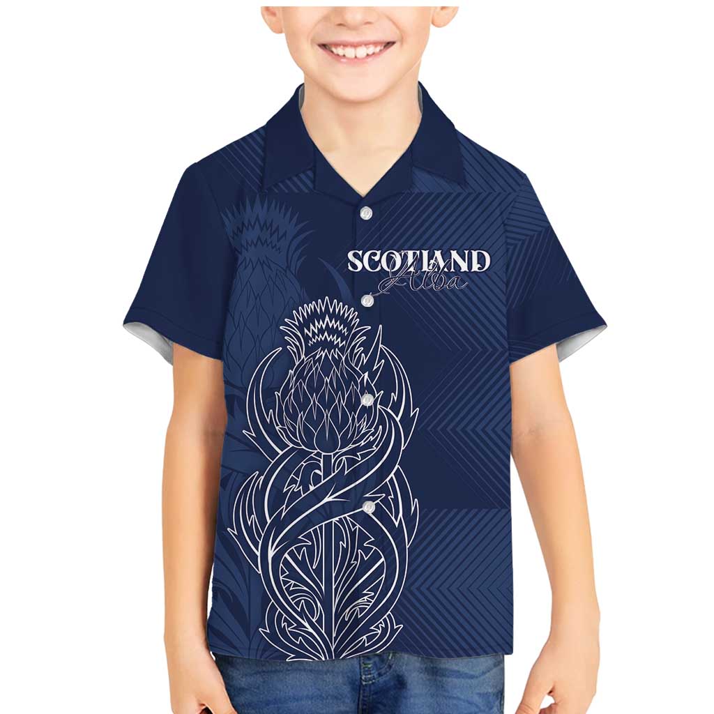 Scotland Rugby Personalized Family Matching Mermaid Dress and Hawaiian Shirt Thistle Royal Style