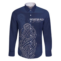 Scotland Rugby Personalized Family Matching Off The Shoulder Long Sleeve Dress and Hawaiian Shirt Thistle Royal Style