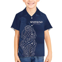 Scotland Rugby Personalized Family Matching Off Shoulder Maxi Dress and Hawaiian Shirt Thistle Royal Style