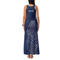 Scotland Rugby Personalized Family Matching Tank Maxi Dress and Hawaiian Shirt Thistle Royal Style