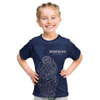 Scotland Rugby Personalized Kid T Shirt Thistle Royal Style