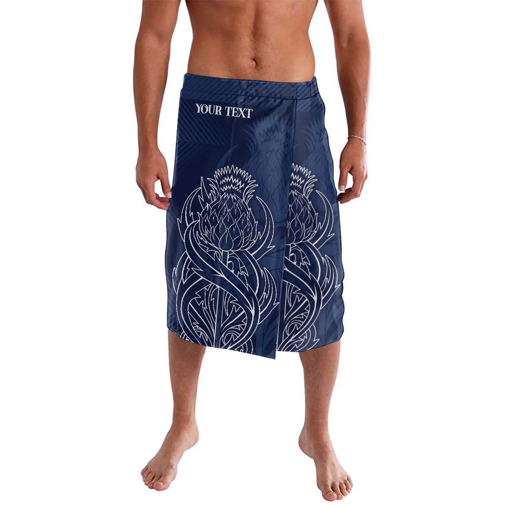 Scotland Rugby Personalized Lavalava Thistle Royal Style