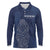 Scotland Rugby Personalized Long Sleeve Polo Shirt Thistle Royal Style