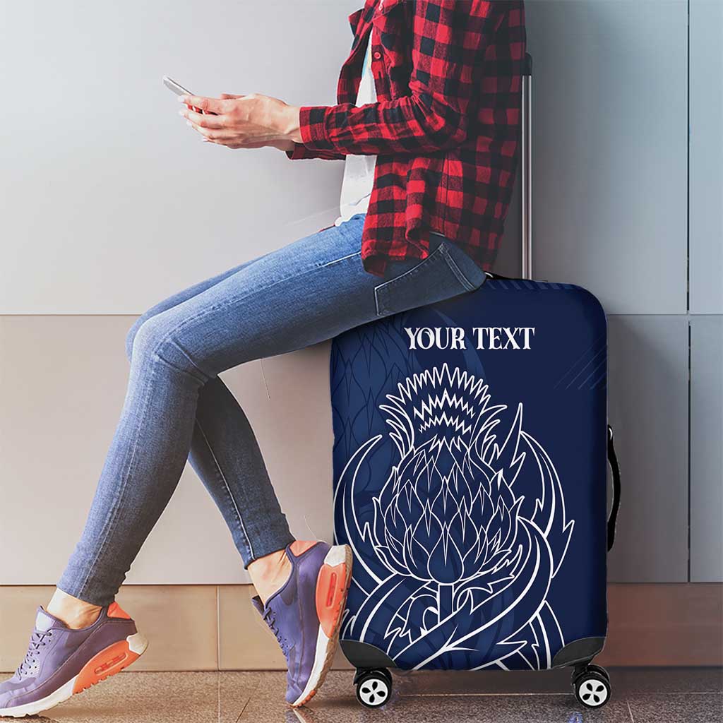 Scotland Rugby Personalized Luggage Cover Thistle Royal Style