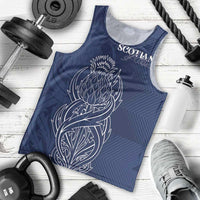 Scotland Rugby Personalized Men Tank Top Thistle Royal Style