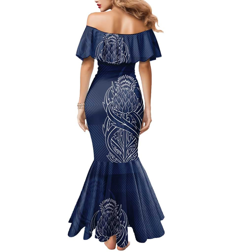 Scotland Rugby Personalized Mermaid Dress Thistle Royal Style