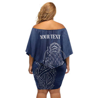 Scotland Rugby Personalized Off Shoulder Short Dress Thistle Royal Style