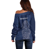 Scotland Rugby Personalized Off Shoulder Sweater Thistle Royal Style