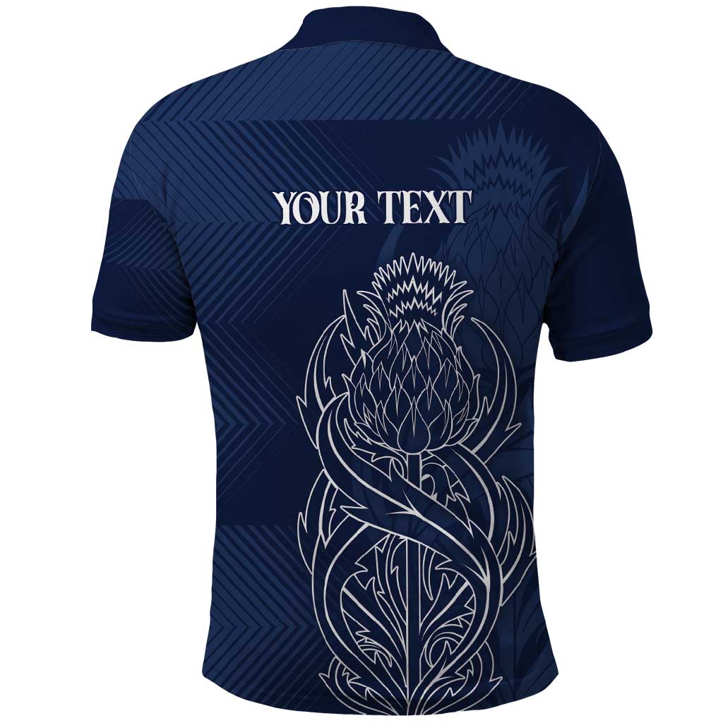 Scotland Rugby Personalized Polo Shirt Thistle Royal Style