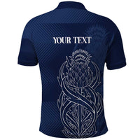 Scotland Rugby Personalized Polo Shirt Thistle Royal Style