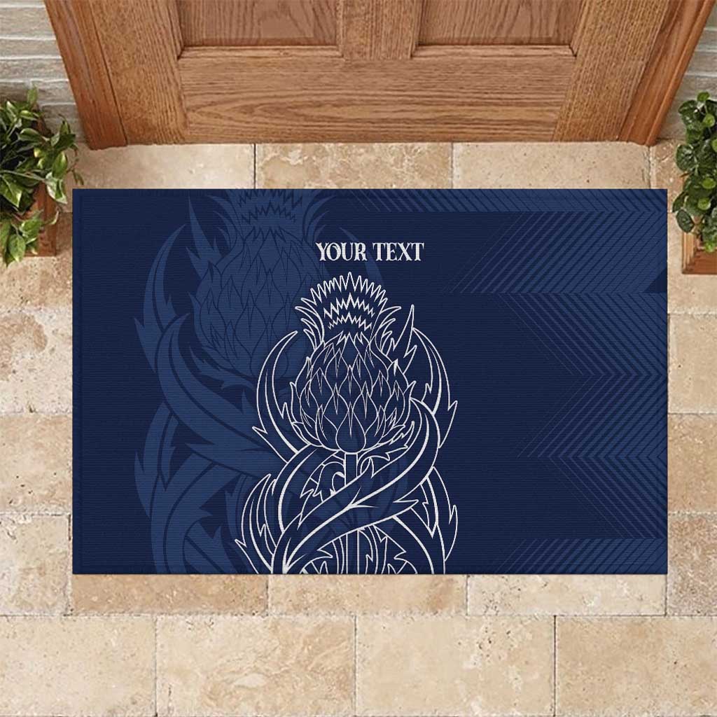 Scotland Rugby Personalized Rubber Doormat Thistle Royal Style