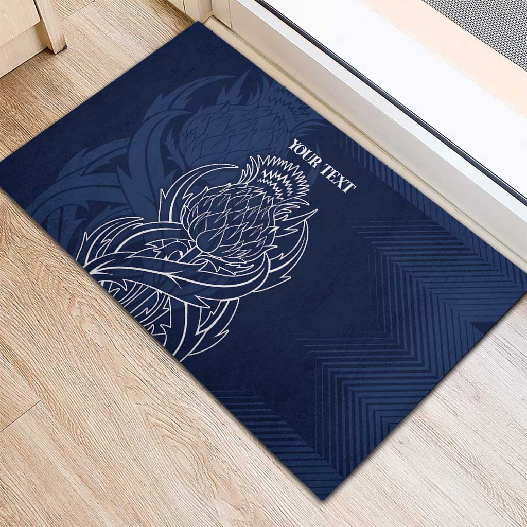 Scotland Rugby Personalized Rubber Doormat Thistle Royal Style