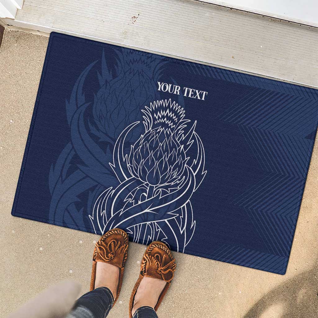 Scotland Rugby Personalized Rubber Doormat Thistle Royal Style
