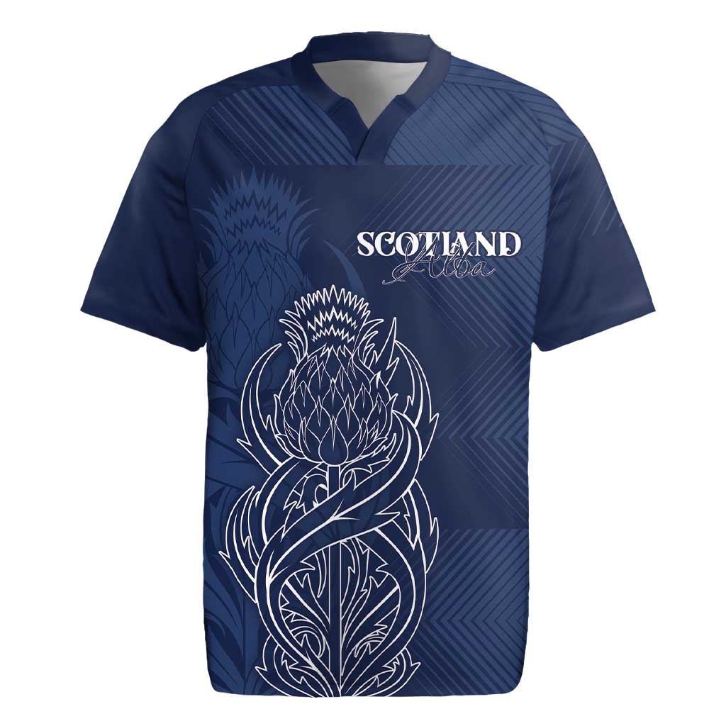 Scotland Rugby Personalized Rugby Jersey Thistle Royal Style