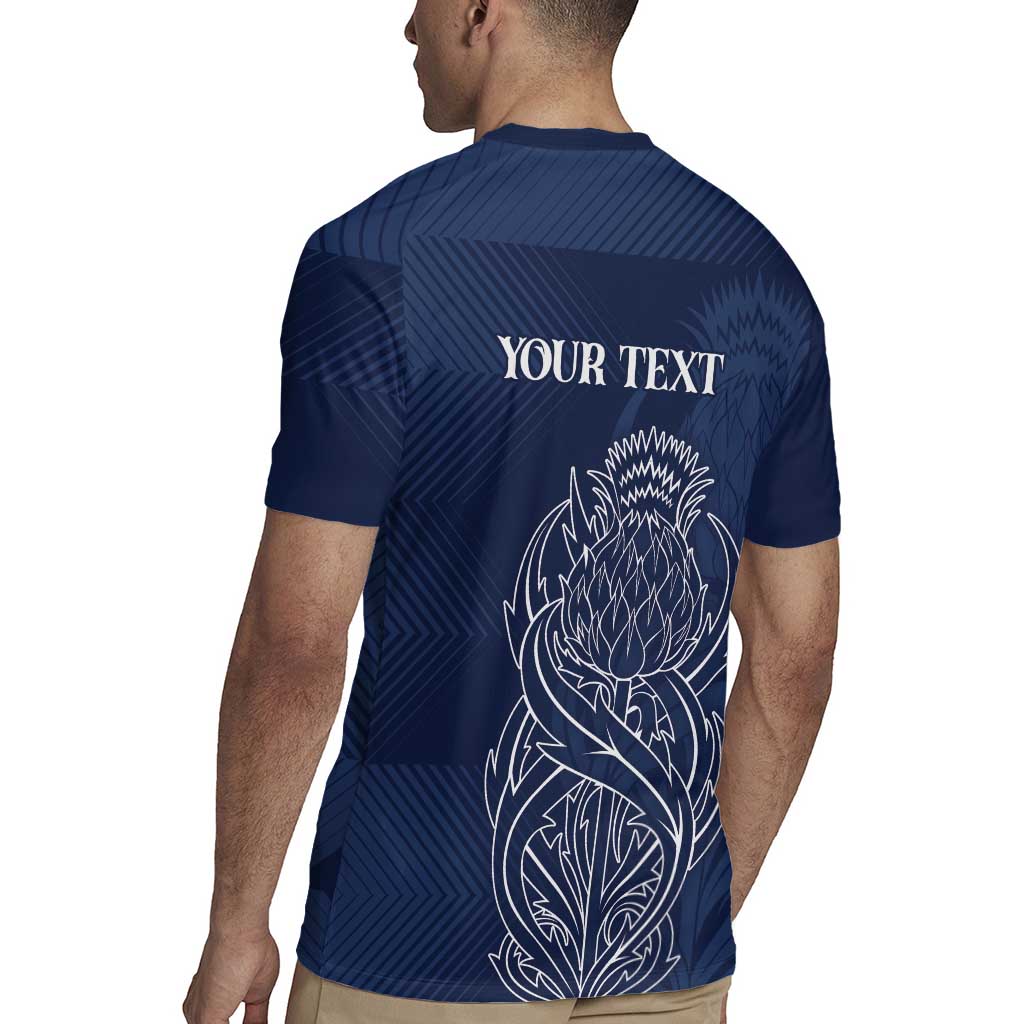 Scotland Rugby Personalized Rugby Jersey Thistle Royal Style
