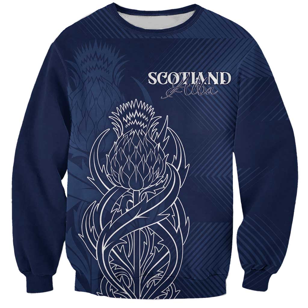 Scotland Rugby Personalized Sweatshirt Thistle Royal Style