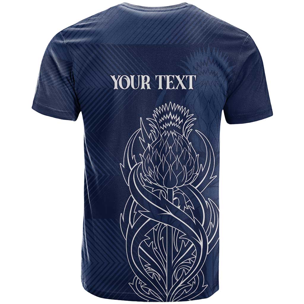 Scotland Rugby Personalized T Shirt Thistle Royal Style