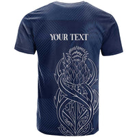 Scotland Rugby Personalized T Shirt Thistle Royal Style