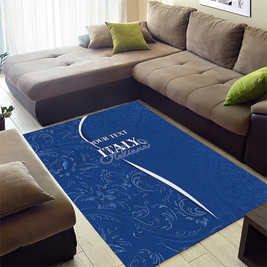 Italy Rugby Personalized Area Rug Azzurro Savoia - Renaissance Inspired
