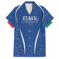 Italy Rugby Personalized Family Matching Off Shoulder Short Dress and Hawaiian Shirt Azzurro Savoia - Renaissance Inspired