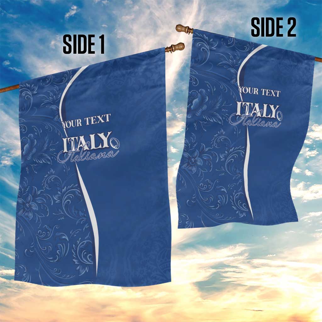 Italy Rugby Personalized Garden Flag Azzurro Savoia - Renaissance Inspired