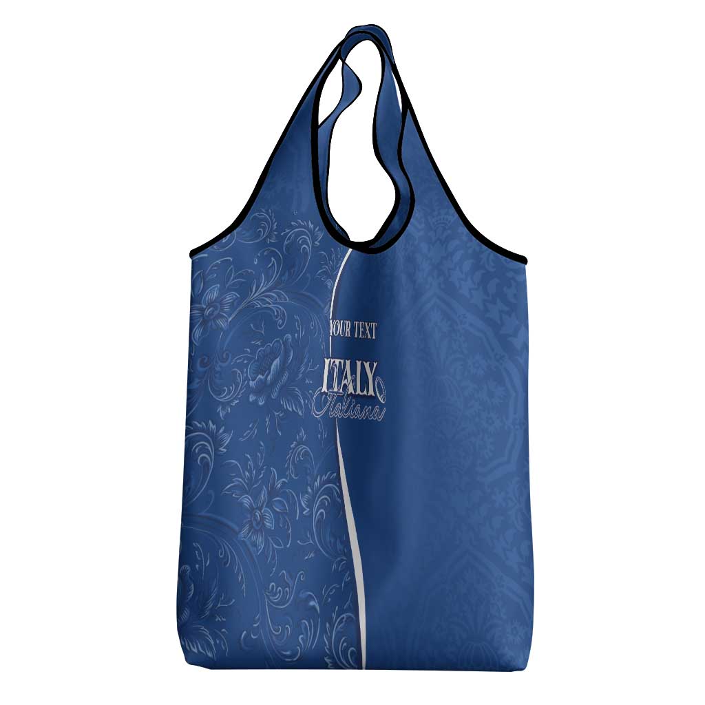 Italy Rugby Personalized Grocery Bag Azzurro Savoia - Renaissance Inspired