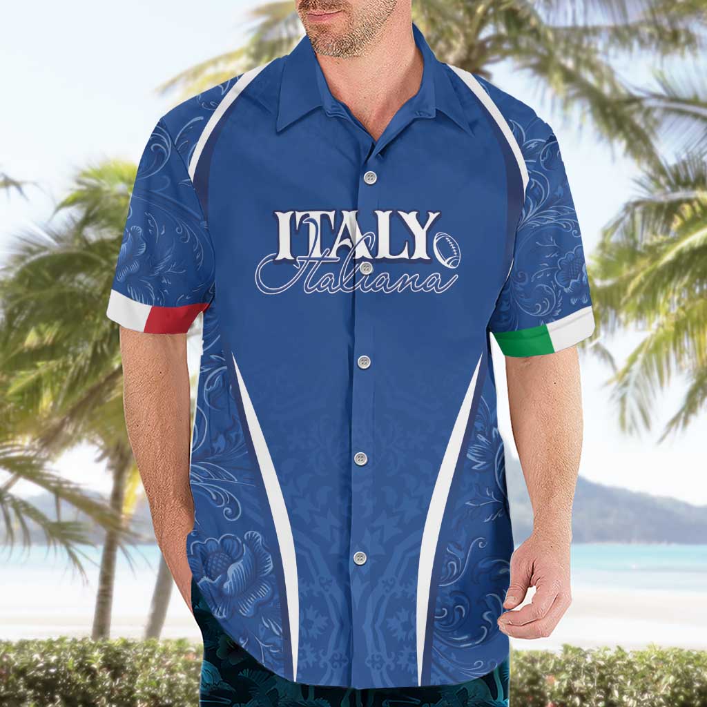 Italy Rugby Personalized Hawaiian Shirt Azzurro Savoia - Renaissance Inspired