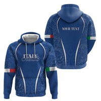 Italy Rugby Personalized Hoodie Azzurro Savoia - Renaissance Inspired