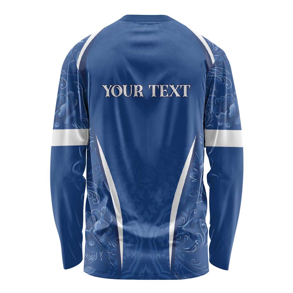 Italy Rugby Personalized Long Sleeve Shirt Azzurro Savoia - Renaissance Inspired