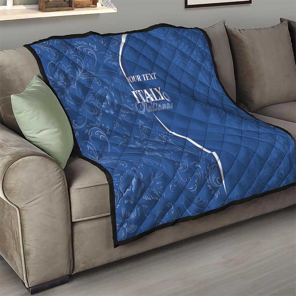 Italy Rugby Personalized Quilt Azzurro Savoia - Renaissance Inspired