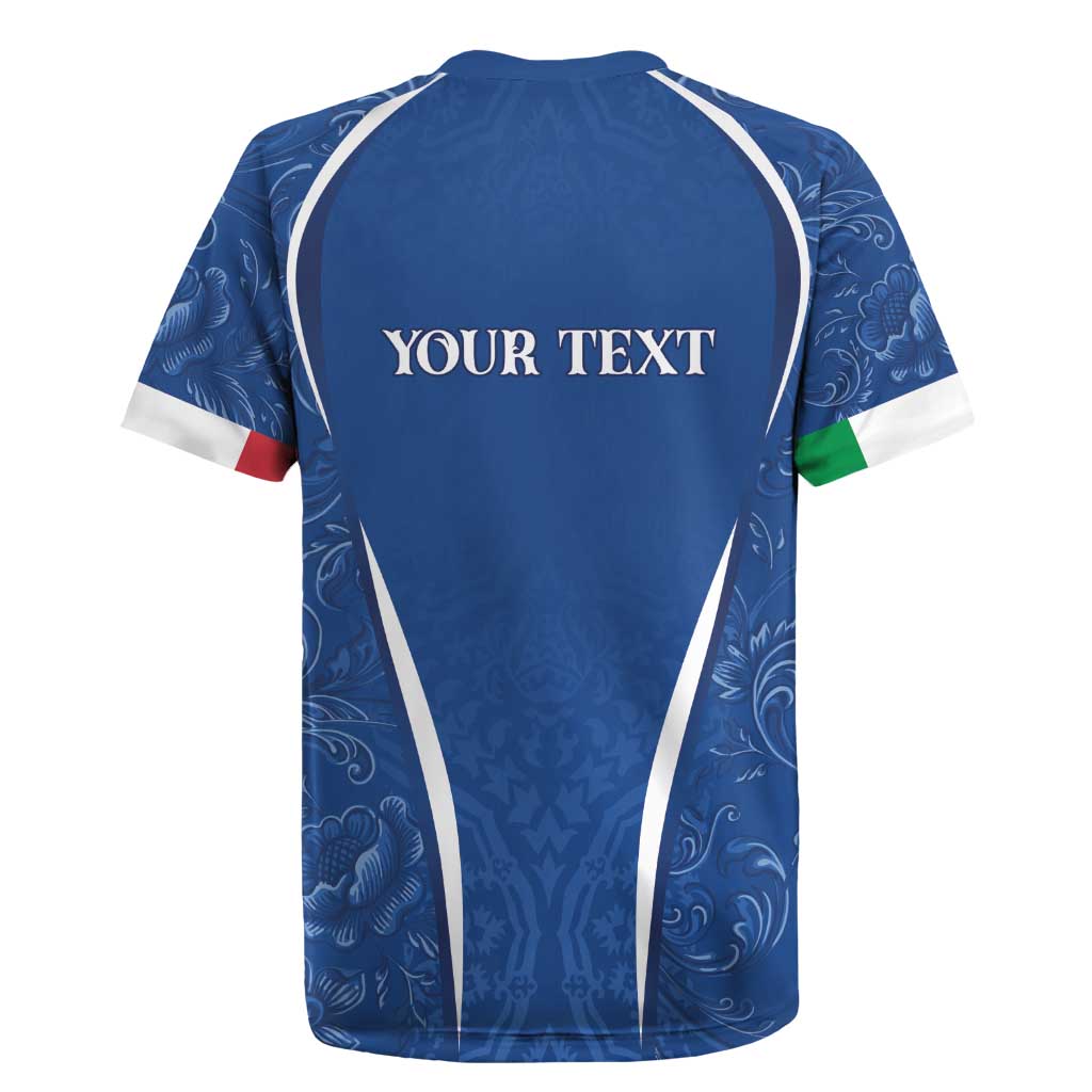 Italy Rugby Personalized Rugby Jersey Azzurro Savoia - Renaissance Inspired